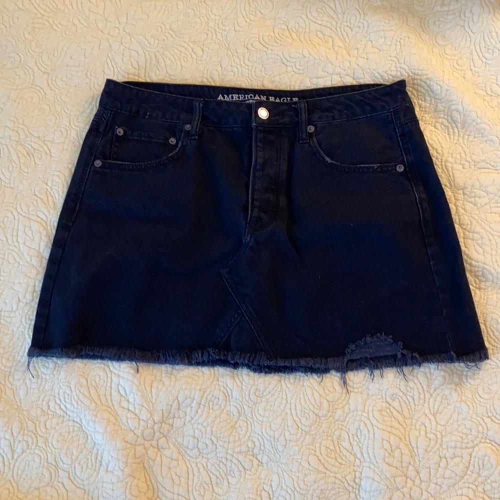 Black Denim American Eagle Jean Skirt